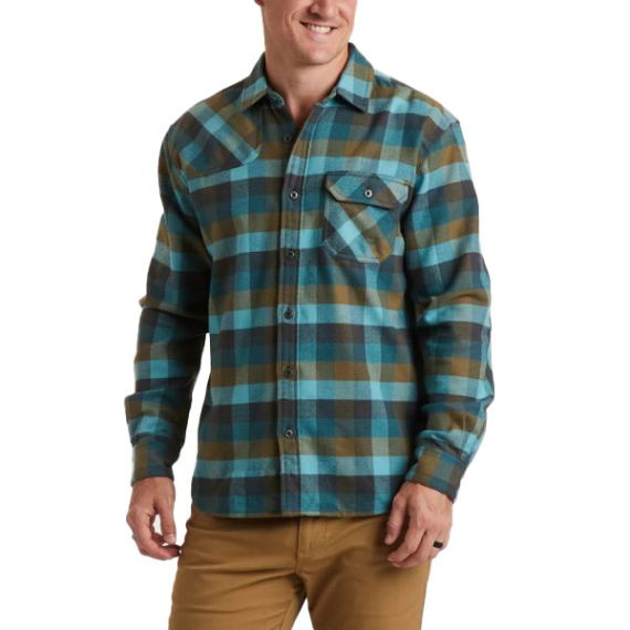 Howler Harkers Flannel Grice Plaid Aquapool in de groep Kleding & Schoenen / Kleding / Overhemden bij Sportfiskeprylar.se (121022F-AQU-Sr)