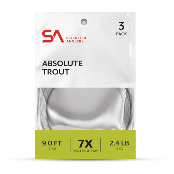 SA Absolute Trout Leader 3-pack 9\' in de groep Haken & Terminal Tackle / Voor zeevissen en materiaal voor onderlijnen / Kant-en-klare onderlijnen / Tapered onderlijnen bij Sportfiskeprylar.se (134248r)