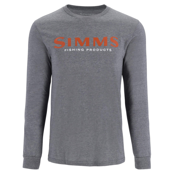 Simms Logo Shirt LS Athletic Heather in de groep Kleding & Schoenen / Kleding / Truien / T-shirts met lange mouwen bij Sportfiskeprylar.se (13626-1099-20r)