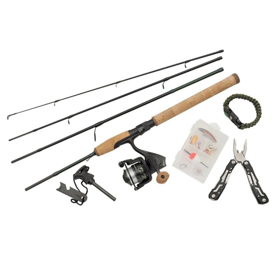 Abu Garcia Diplomat Wilderness Survival 1.98m 3-12g 4Sec / 2000 170/0.20 in de groep Combo\'s / Spinvis combo\'s / Baars Spinhengel Set bij Sportfiskeprylar.se (1612526)