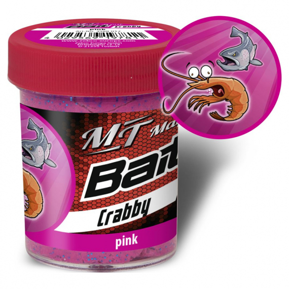 Magic Trout Trout Bait Taste Crabby 50g - Pink in de groep Kunstaas / Boilies, Haakaas & Grondaas / Pasta & Foreldeeg bij Sportfiskeprylar.se (22-3988012)