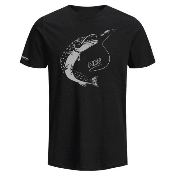 Fladen T-Shirt Fighting Pike Black in de groep Kleding & Schoenen / Kleding / T-shirts bij Sportfiskeprylar.se (22-651-Mr)