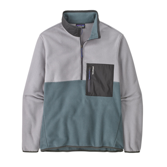 Patagonia M\'s Microdini 1/2 Zip P/O Nouveau Green w/Salt Grey in de groep Kleding & Schoenen / Kleding / Truien / Fleecetruien bij Sportfiskeprylar.se (26200-NGSA-Mr)