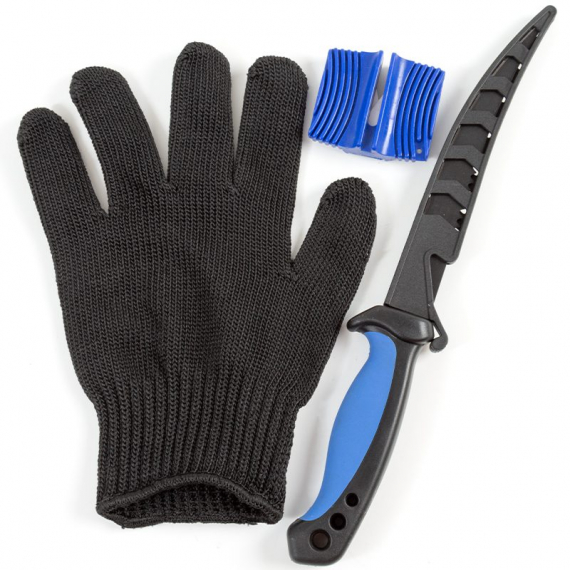 Fladen Filet knife 15cm Set with Knife Sharpener And Glove in de groep Gereedschappen en accessoires / Messen & Bijlen / Messen / Fileermessen bij Sportfiskeprylar.se (28-17015)