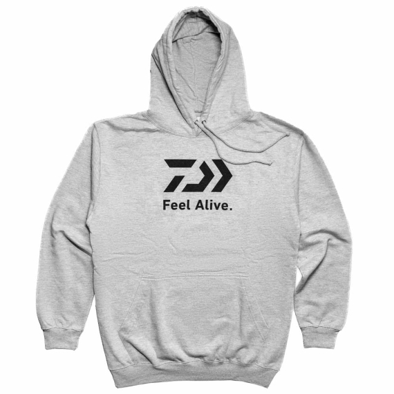 Daiwa D-Vec Feel Alive Hoodie Grey in de groep Kleding & Schoenen / Kleding / Truien / Hoodies bij Sportfiskeprylar.se (32-223565r)