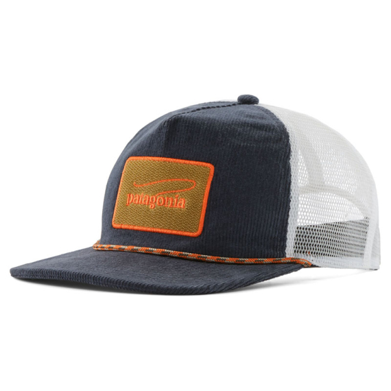 Patagonia Fly Catcher Hat Casting Logo: Smolder Blue in de groep Kleding & Schoenen / Petten, mutsen en overig / Petten / Truckerpetten bij Sportfiskeprylar.se (33475-CLSM-ALL)