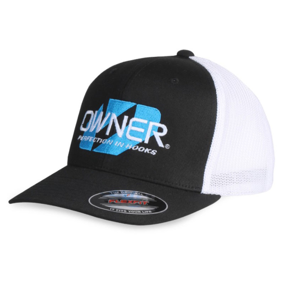 Owner Cap Flexfit Trucker - Black / White in de groep Kleding & Schoenen / Petten, mutsen en overig / Petten / Flexfit petten bij Sportfiskeprylar.se (44-5900-040)