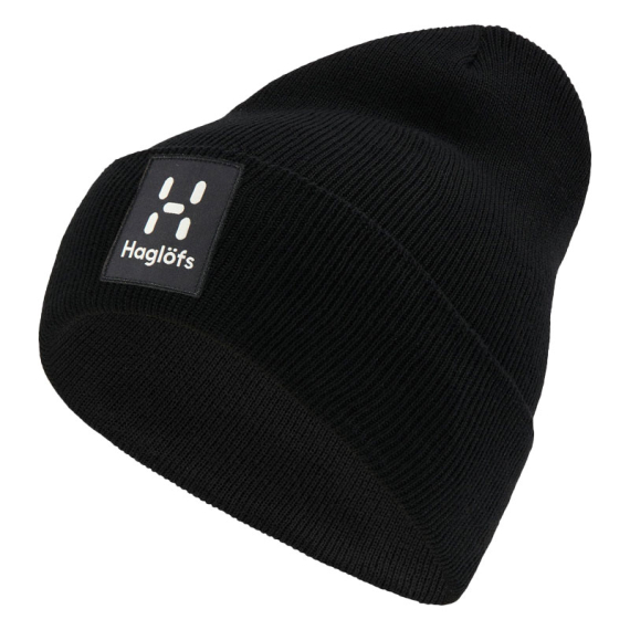 Haglöfs Aze Beanie True Black in de groep Kleding & Schoenen / Petten, mutsen en overig / Mutsen & Hoeden bij Sportfiskeprylar.se (6055022C5005)