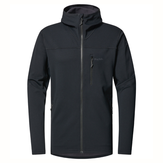 Haglöfs Rosson Mid Hood Men True Black in de groep Kleding & Schoenen / Kleding / Jassen / Shell jassen bij Sportfiskeprylar.se (6076052C5020r)