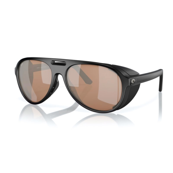 Costa Grand Catalina Matte Black - Copper Silver Mirror 580G in de groep Kleding & Schoenen / Brillen / Gepolariseerde zonnebrillen bij Sportfiskeprylar.se (91170359)