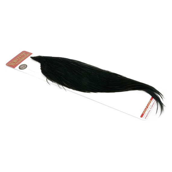 Whiting Bronze 1/2 Dry Fly Hackle Dyed Black in de groep Haken & Terminal Tackle / Vliegvis bindmateriaal / Vliegbindmateriaal / Veren & Capes / Hackle bij Sportfiskeprylar.se (91341008)