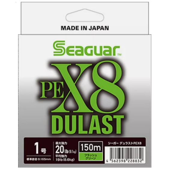 Seaguar Dulast PEX8 Flash Green 150m in de groep Lijnen / Gevlochten Lijnen bij Sportfiskeprylar.se (BOB-00-SEAGUAR-0110r)