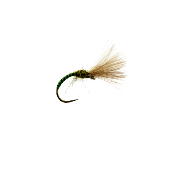 Shuttlecock Quill Emerger Olive # 15 in de groep Kunstaas / Vliegen / Droge vliegen bij Sportfiskeprylar.se (F30-1007-15)