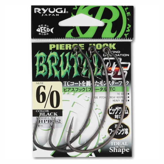 Ryugi Pierce Hook Brutal TC in de groep Haken & Terminal Tackle / Haken / Offset haken bij Sportfiskeprylar.se (HPB062r)