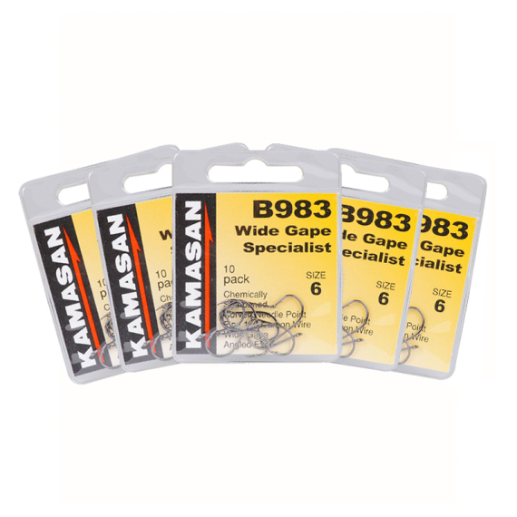 Kamasan B983 Wide Gape Specialist 10-pack x5 in de groep Haken & Terminal Tackle / Haken / Specimenhaken bij Sportfiskeprylar.se (KAMASANB983PACK)