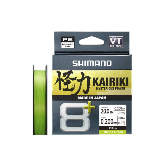 Shimano Kairiki 8+ 150m Green in de groep Lijnen / Gevlochten Lijnen bij Sportfiskeprylar.se (LDM58XE0606015Gr)