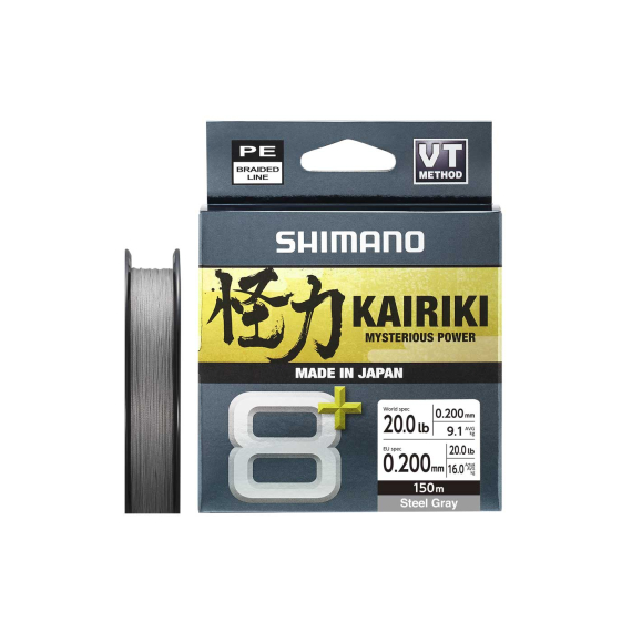 Shimano Kairiki 8+ 150m Grey in de groep Lijnen / Gevlochten Lijnen bij Sportfiskeprylar.se (LDM58XE0606015Sr)