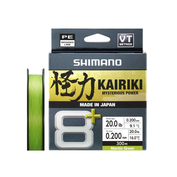 Shimano Kairiki 8+ 300m Green in de groep Lijnen / Gevlochten Lijnen bij Sportfiskeprylar.se (LDM68XE0606030Gr)