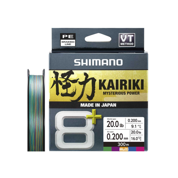 Shimano Kairiki 8+ 300m Multi in de groep Lijnen / Gevlochten Lijnen bij Sportfiskeprylar.se (LDM68XE0606030Mr)