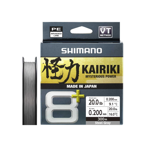 Shimano Kairiki 8+ 300m Grey in de groep Lijnen / Gevlochten Lijnen bij Sportfiskeprylar.se (LDM68XE0810030Sr)