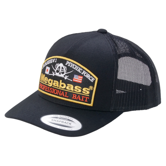 Megabass Cap Psychic Trucker Black/Black in de groep Kleding & Schoenen / Petten, mutsen en overig / Petten / Truckerpetten bij Sportfiskeprylar.se (MB-00000046713)