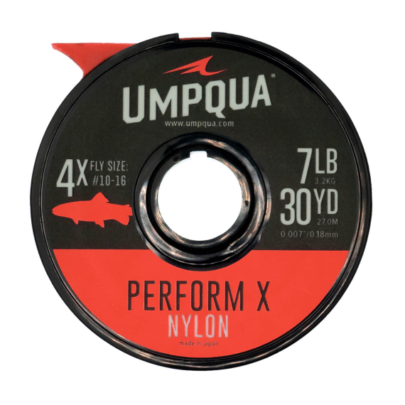 Umpqua Perform X Trout Nylon Tippet 27m in de groep Haken & Terminal Tackle / Voor zeevissen en materiaal voor onderlijnen / Onderlijnmateriaal / Onderlijnmateriaal Vliegvissen bij Sportfiskeprylar.se (NFD9395-1Xr)