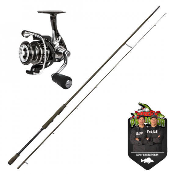 Team Savage Gear The Jonssons PredatorFight Perch Combo Spinning in de groep Vismethoden / Werpend vissen / Combo\'s / Spinvis combo\'s bij Sportfiskeprylar.se (PFSGABBORREHASPEL1)