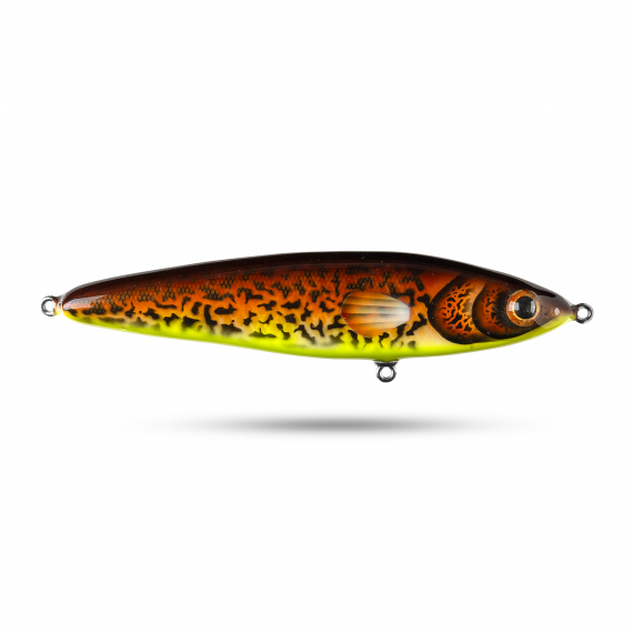 Pineslope Lures Beef Jerky Shallow 22cm, 130g - Hot Burbot in de groep Kunstaas / Handgemaakt aas / Handgemaakte Jerkbaits bij Sportfiskeprylar.se (PSLBJS22-7)