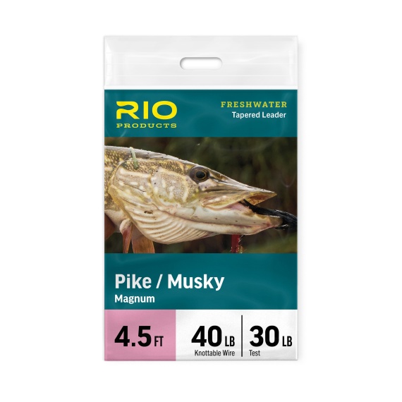 Rio Pike/Musky Stealth Leader 6ft in de groep Vismethoden / Vliegvissen / Vliegleiders & onderlijn materiaak / Kant-en-klare vliegvisonderlijnen / Tapered onderlijnen bij Sportfiskeprylar.se (RP24668r)