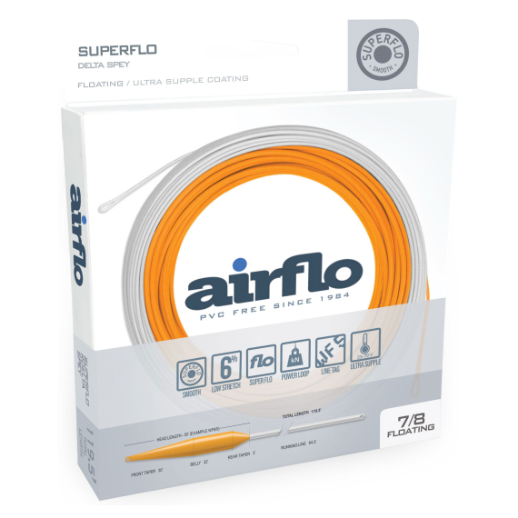 Airflo Superflo Integratged Delta Spey Fly Line in de groep Lijnen / Vliesvislijnen / Dubbele handlijnen bij Sportfiskeprylar.se (SFS-DS-WF8-9F-SR-WHr)