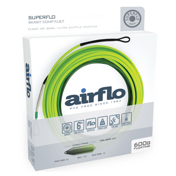 Airflo Superflo Skagit Compact F.I.S.T Shooting Head Sink 3 in de groep Lijnen / Vliesvislijnen / Shooting Heads bij Sportfiskeprylar.se (SFS-FIST-450r)