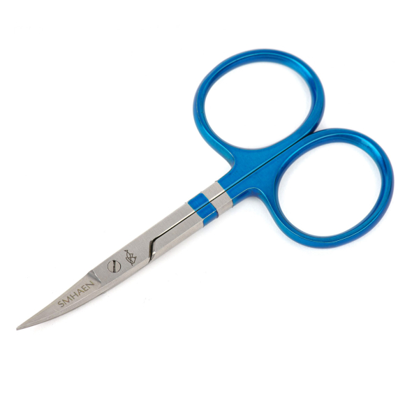 SMHAEN Scissor Curved 4\'\' Tungsten Carbide Fine Blade Blue in de groep Gereedschappen en accessoires / Tangen & Scharen / Lijnknippers & Scharen bij Sportfiskeprylar.se (SM-111)