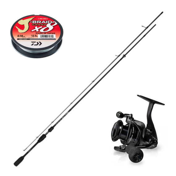 Okuma Pitch Black V2 Bixlite Allround Combo in de groep Vismethoden / Werpend vissen / Combo\'s / Spinvis combo\'s bij Sportfiskeprylar.se (SSPSET-11)