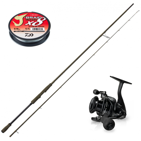 Okuma Pitch Black V2 Savage Gear SG4 Pike Combo in de groep Vismethoden / Werpend vissen / Combo\'s / Spinvis combo\'s bij Sportfiskeprylar.se (SSPSET-17)