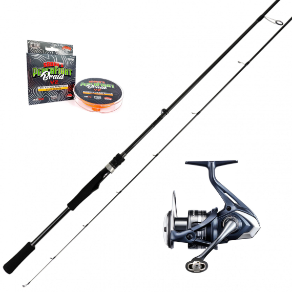 Shimano Miravel Lunker Stick Perch Combo in de groep Vismethoden / Werpend vissen / Combo\'s / Spinvis combo\'s bij Sportfiskeprylar.se (SSPSET-24)