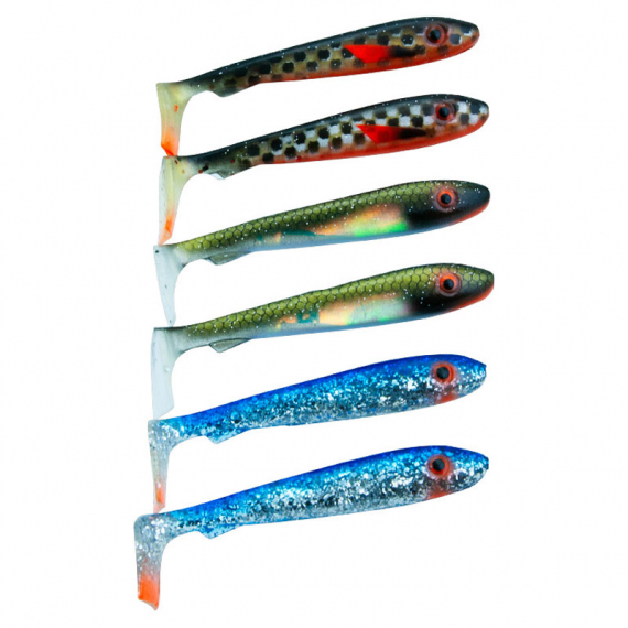 Svartzonker McRubber Bass 8cm Mix (6pcs) - Clear Sky in de groep Kunstaas / Softbaits / Baars Softbaits & Snoekbaars Softbaits bij Sportfiskeprylar.se (SZ100155)