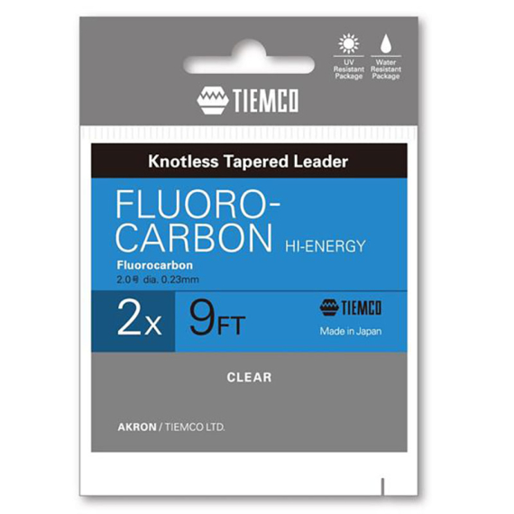 Tiemco Fluorcarbon Taperad Tafs Hi-energi 9ft in de groep Haken & Terminal Tackle / Voor zeevissen en materiaal voor onderlijnen / Kant-en-klare onderlijnen / Tapered onderlijnen bij Sportfiskeprylar.se (TAFLH9-0Xr)