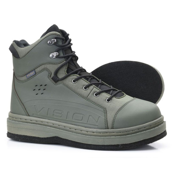 Vision Koski Green Vadarsko Felt Sole in de groep Kleding & Schoenen / Waadpakken en waaduitrusting / Waadschoenen bij Sportfiskeprylar.se (V2096-5r)