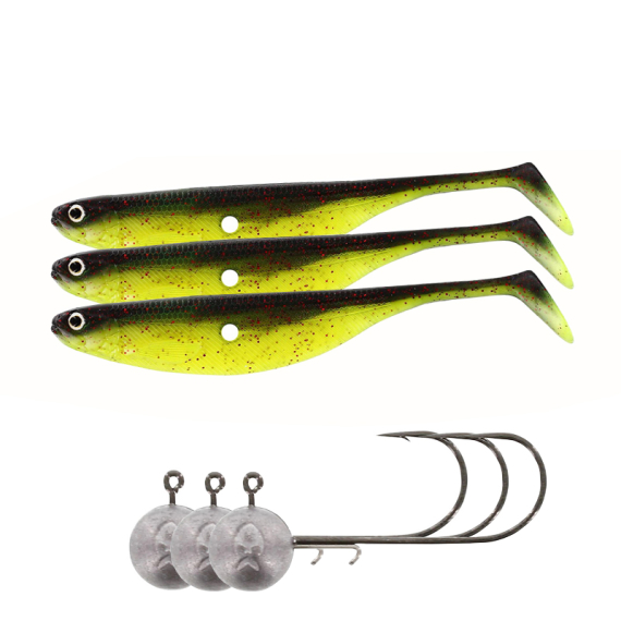 Westin ShadTeez Hollow w. Westin Jigheads 8 cm, 4/0 in de groep Kunstaas / Softbaits / Baars Softbaits & Snoekbaars Softbaits bij Sportfiskeprylar.se (WESTINHOLLOWJIGHEAD)