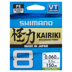 Shimano Kairiki 8 150m Mantis Green 0.28mm 29.3kg