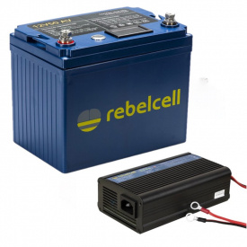 Rebelcell 12V50 AV l-ion Battery (632 Wh) With Charger 2.6V10A Li-ion