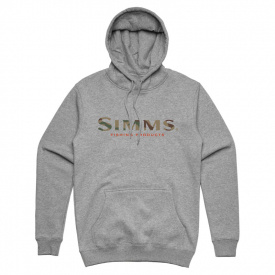 Simms Logo Hoody Grey Heather