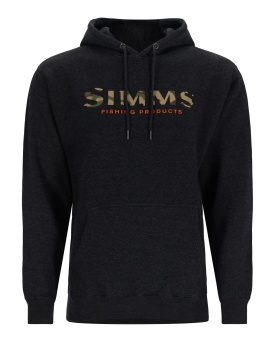 Simms Logo Hoody Charcoal Heather