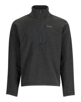 Simms Rivershed Quarter Zip Black Heather