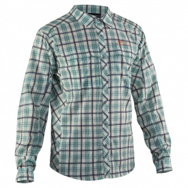 Grundéns Fly Bridge Long Sleeve - Dusty Turquiose Plaid