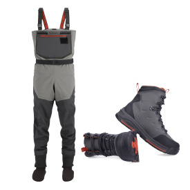 Simms Freestone Wader Combo with Freestone Boots - Smoke