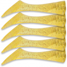 Headbanger Shad 11cm Replacement Tails (5-pak), Golden Shiner