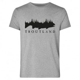 Troutland Men´s 100% Cotton Grey t-shirt