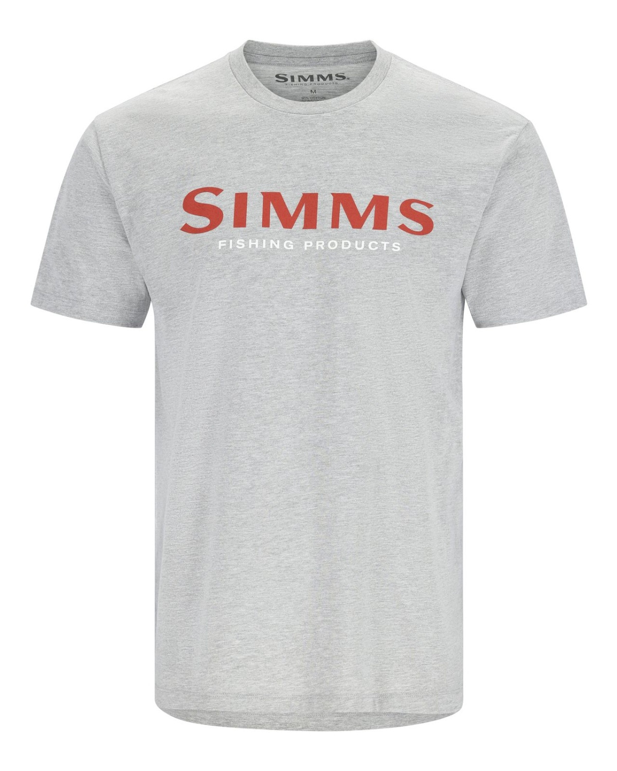 Simms Logo T-Shirt Grey Heather Crimson