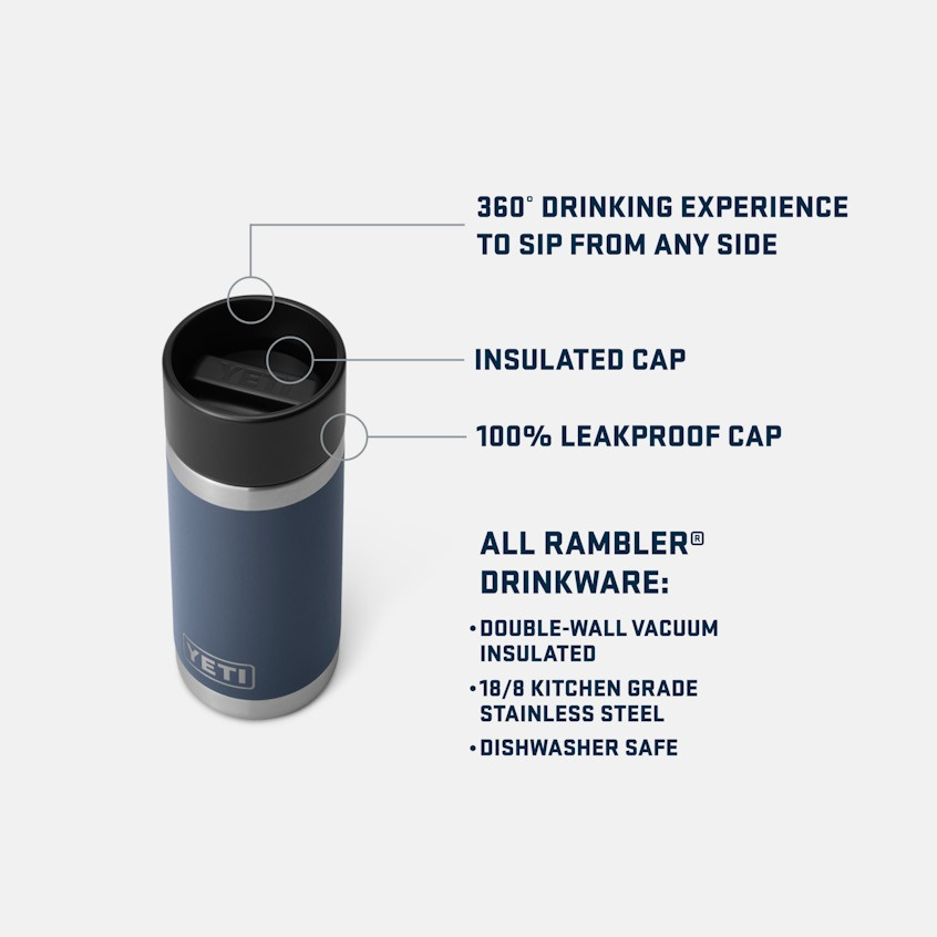 Yeti Rambler 12 Oz Bottle With Hotshot Cap - Navy